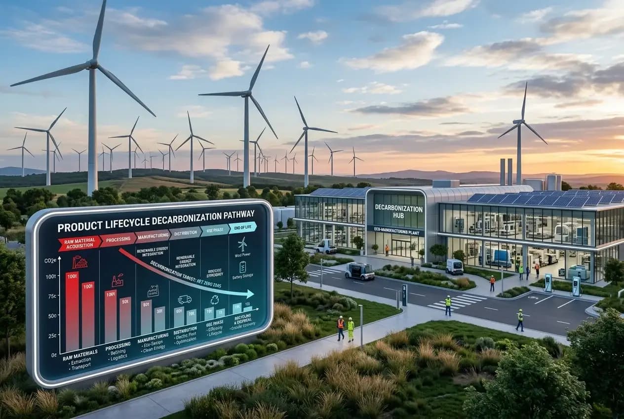 Corporate sustainability dashboard tracking emissions